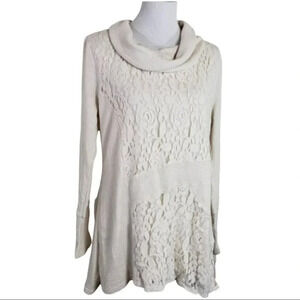 Rxb L cream Boho shabby chic‎ tunic